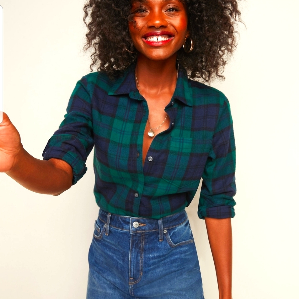 NWOT Old Navy Tartan Flannel Button Up